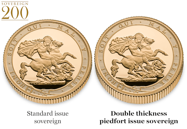 2017 piedfort sovereign comparison - Why the first ever double-thickness Gold Sovereign is a guaranteed sell-out