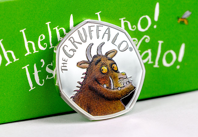 UK 2019 Gruffalo Silver Proof 50p Coin Reverse Lifestyle - The coin 100,000 people queued for