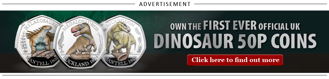 DN 2020 Megalosaurus colour silver proof 50p coin set blog adverts 1 - Have you got your collector’s licence?