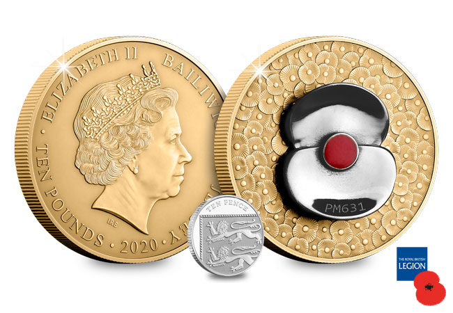 2020 RBL Masterpiece Poppy obverse reverse 10p comparison - From a Defence Icon to a Numismatic Masterpiece