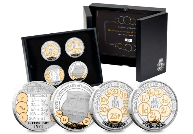 DN X672 50th Anniversary of Decimalisation Silver with gold plate Proof Set main - “Save our Sixpence”