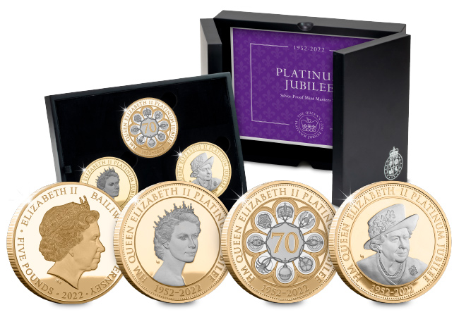 DN 2022 Guernsey Platinum Jubilee CuNi Proof Silver Proof Full Selective Gold Plate 5oz Kilo coins product images 5 - The Platinum Jubilee - The top 5 sell-outs