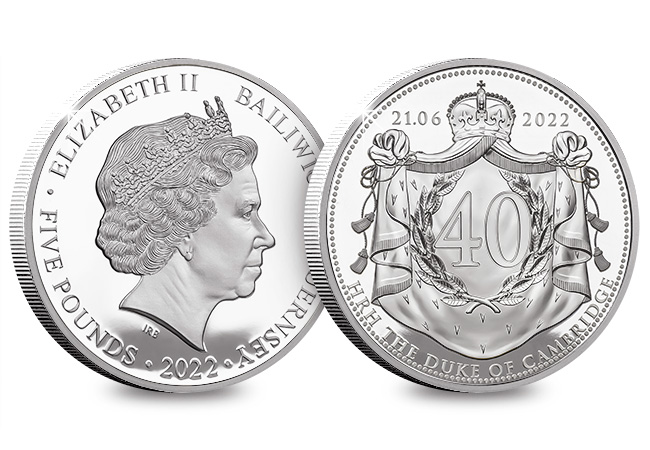 prince william 40th birthday 5 silver proof - A birthday coin design fit for a King...