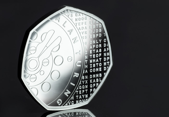Alan Turing Silver Proof 50p 1 - The war hero who features on both a UK banknote, and now a 50p coin
