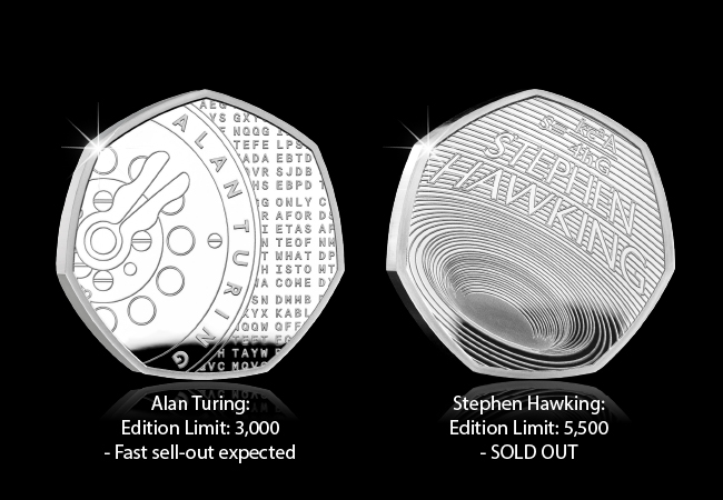 Alan Turing Silver Proof 50p web images DY 02 - The war hero who features on both a UK banknote, and now a 50p coin