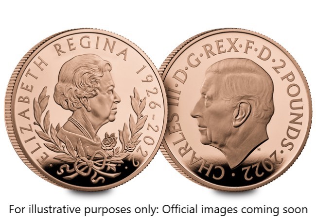 QEII Memoriam Gold Ounce Product Image Example Obverse Reverse - Huge demand drives 66,000 long queue for King Charles III coins