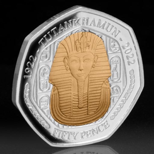 The Discovery of Tutankhamun Silver Proof Set Product Images Mask 50p Lifestyle Reverse Square - The coin with three dates on, and how it almost didn’t happen…