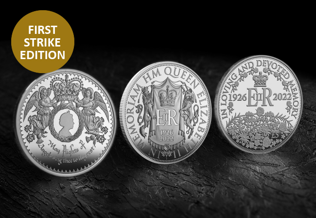 CPM QEII In Memoriam Silver 5 Set product page images with flash DY 3 - Life and legacy of Queen Elizabeth II: 2023 Memorial Coin Range