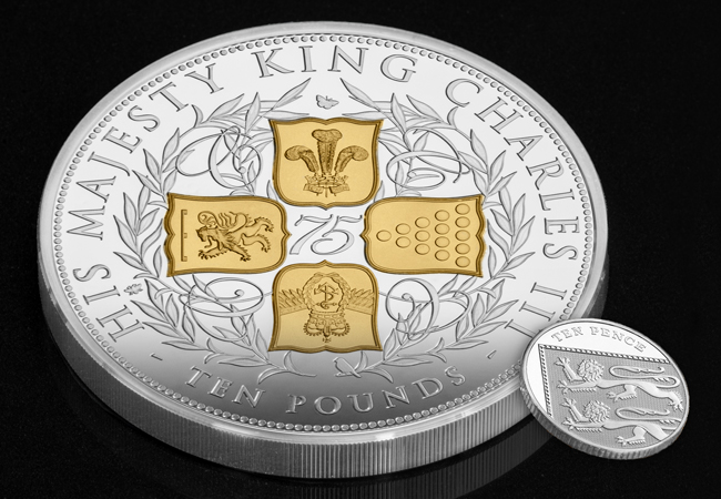 CPM KCIII 75th Birthday Silver 5oz Comparison image - The Majesty of Milestones: King Charles III's 75th Birthday