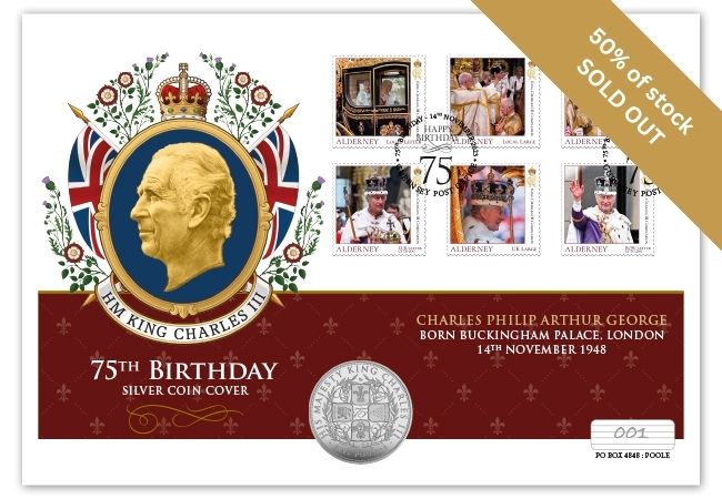 Silver Coin Cover Email Image 50 Sold Out - The Majesty of Milestones: King Charles III's 75th Birthday