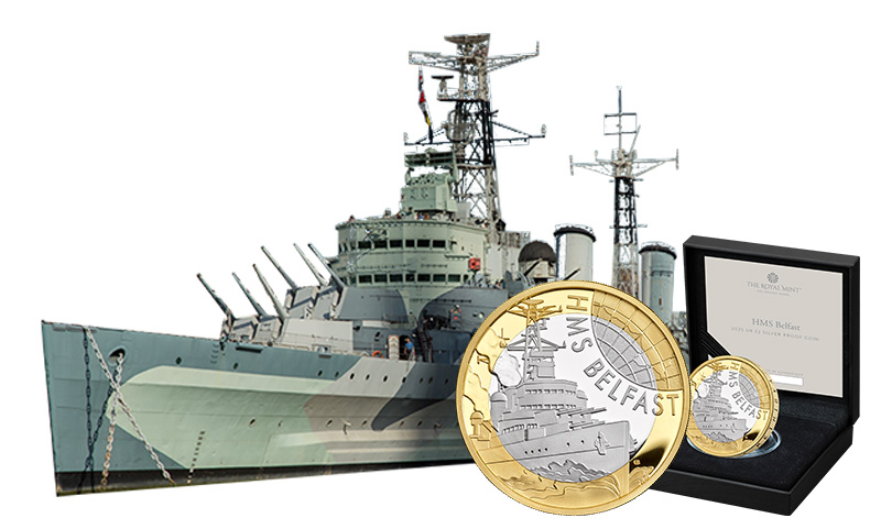 HMS Belfast 2 - HMS Belfast £2 Coin: One of the UK’s Prized Maritime Defenders Honoured on an Official £2 Coin!